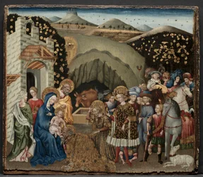 Klanění tří králů, 1440-45.