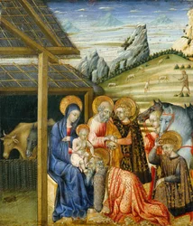 Klanění tří králů, ca. 1460.