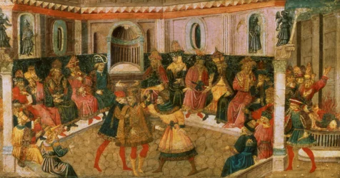 Smrt Julia Caesara, kolem 1446–1450 (panel)