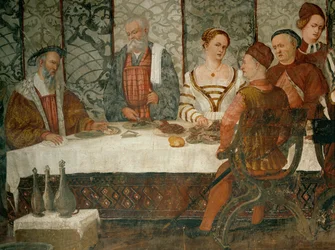 Návštěva dánského krále Kristiána v Malpagě v roce 1474 (freska)