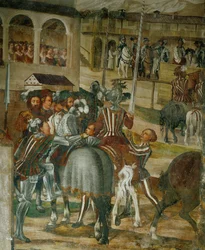 Přípravy na turnaj (fresco)