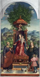 Madona s deštníkem od Girolama dai Libri, Muzeum Castelvecchio