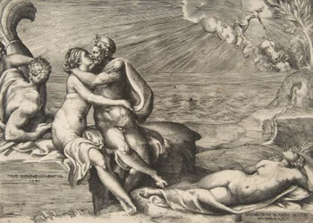 Jupiterova láska k Juno znovu vzplanula, když si oblékla Venušin pás, 1546.