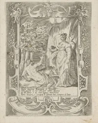 Tantalus mluví s Dianou Láska, hněv a žárlivost Juno (název série) Amori sdegni et gielosie di Giunone (název série)