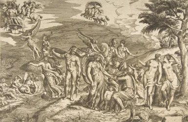 Soud v Paříži, ca. 1550-60.