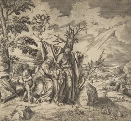 Zbytek Svaté rodiny na jejich útěku do Egypta, 1531-76.