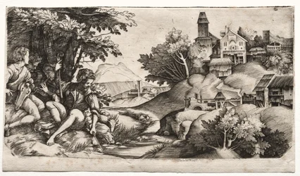 Pastýři v krajině, c. 1517.
