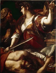 Judith a Holofernes (olej na plátně