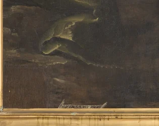 Podpis, detail, Panna Maria s dítětem a svatý Firmus a svatý Rusticus (detail 3704245)
