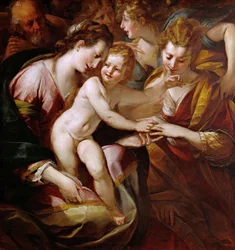 Mystická svatba svaté Kateřiny, c. 1616-1618.