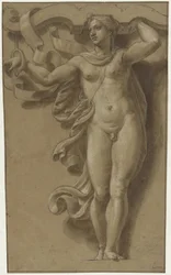 Hermafrodit jako Caryatid Hermafroditus als kariatide