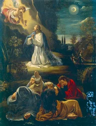 Ježíš v zahradě, scéna z Umučení Ježíše od Giuseppe Cesariho (1568-1640)