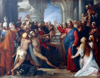 Vzkříšení Lazara od Giuseppe Cesariho