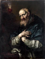 Saint Francois-de-Sales (Saint Francois de Sales) (1567-1622), Eveque de Geneve Malba Giuseppe Antonia Pianca (1703-1757) Genes 18. století, Galleria di Palazzo Bianco