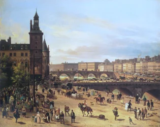 Květinový trh, Hodinová věž, Pont au Change a Pont Neuf