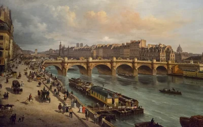 Pont-Neuf a Cité Paris 1832, 1832.