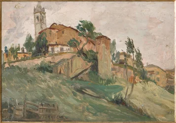 Pevnost Savignano (olej na překližce)