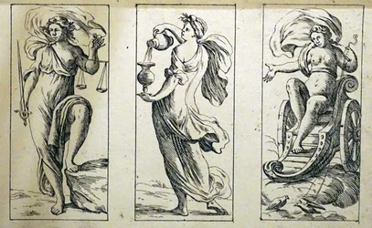 Tarotové karty 17. století od Giuseppe Maria Mitelliho