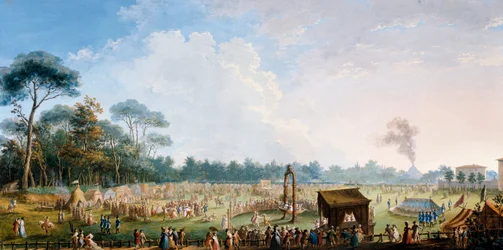 Oslava u Cascine na počest Ferdinanda III., Hry na louce Velkého Dubu