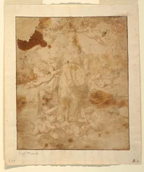 Kresba, Studie k Nanebevstoupení Panny Marie, 1650-85