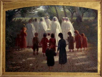 Flower Broken Painting Giuseppe Pellizza da Volpedo (1868-1907) 1902 Ne.0,79x1,07 m Paříž, musee d