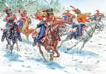 První říše: Kozáci ruské císařské armády - První říše: Ruské císařské kozáctvo - Ilustrace Giuseppe Rava