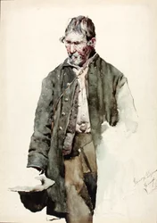 Studie starého muže, konec 19.-začátek 20. století.