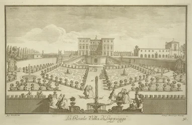Villa Lappeggi, z Pohledy na Toskánsko, publikovaná c.1744-57