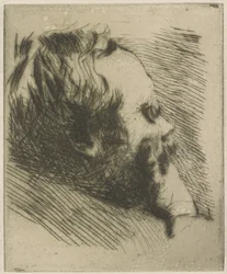 Portrét Edgara Degase, 1875 (suchá jehla)