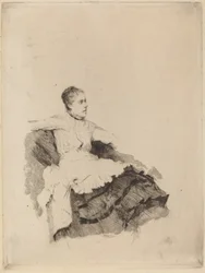 Portrét Madame de Nittis ("Pozor")