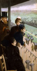 Dostihová dráha v Bois de Boulogne (pastel na papíře)
