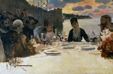 Oběd v Posillipu, kolem roku 1879 (olej na plátně)