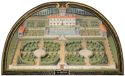 Villa Medicea La Petraia (středověké jádro, sídlo rodiny Brunelleschi; 1575–89 pro Ferdinanda I.