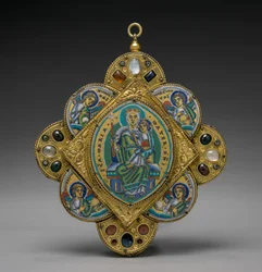 Přívěsek s Pannou a dítětem, c. 1160-1170.
