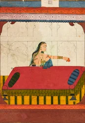 Opuštěný milenec, fragment z Rasamanjari, ca. 1710-cca. 1715.