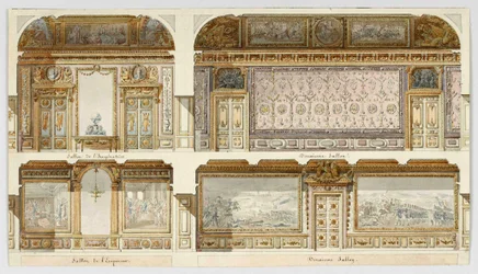 Projekt výzdoby bytů císaře a císařovny v paláci ve Versailles.