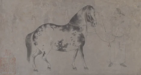 Detail Five Tribute Horses (inkoust a barva na papíře)