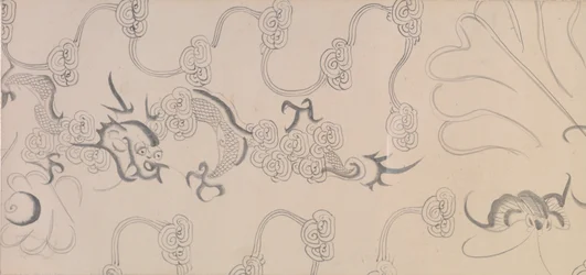 Detail Five Tribute Horses (inkoust a barva na papíře)