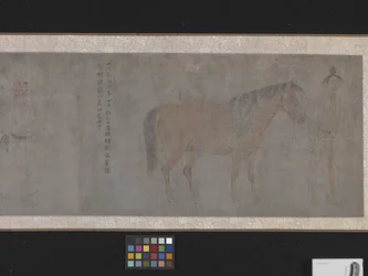 Five Tribute Horses (inkoust a barva na papíře)