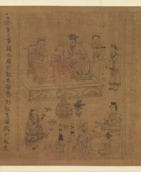 The Classic of Filial Piety, c.1085 (inkoust a barva na hedvábí)