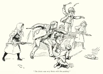 Ilustrace k Příběhu hledačů pokladů od E Nesbita (litho)
