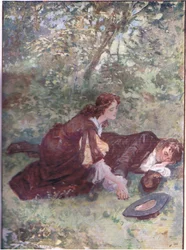 "Mistře Ridde, jste blázen?", z Lorna Doone pub.by W & R Chambers Ltd, 1921
