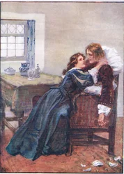 Podařilo se jí dostat do mé náruče, ačkoli mě nemohli držet, z Lorna Doone pub.by W & R Chambers Ltd, 1921