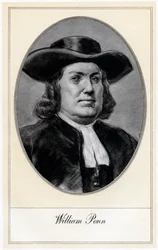 William Penn, zakladatel Pensylvánie, počátek 20. století.