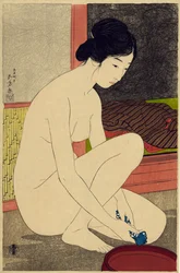Yokugo no onna, 1915 (barevný dřevořez)