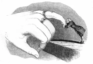 Ilustrace ke knize Gulliverovy cesty, kterou napsal Jonathan Swift