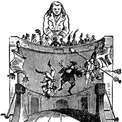 Ilustrace ke knize Gulliverovy cesty, kterou napsal Jonathan Swift