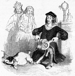 Ilustrace ke knize Gulliverovy cesty, kterou napsal Jonathan Swift