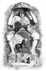 Ilustrace ke knize Gulliverovy cesty, kterou napsal Jonathan Swift