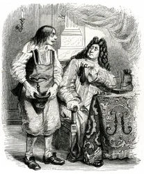 Le savetier et le financier: La Fontaineova bajka s ilustracemi Grandvillea.